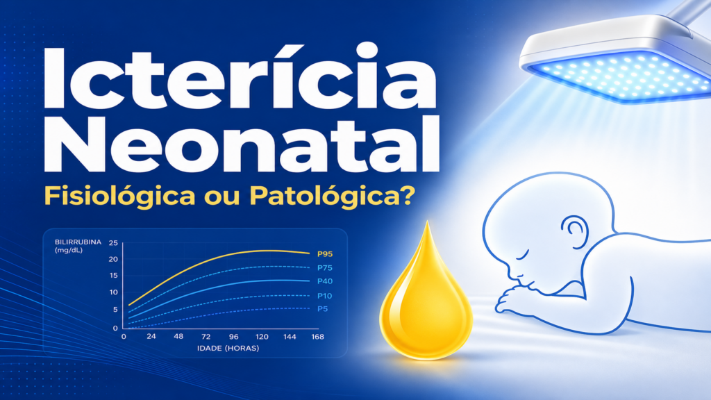 Icterícia neonatal - quando é fisiológica e quando precisa tratar. Recém-nascido, fototerapia e bilirrubina.