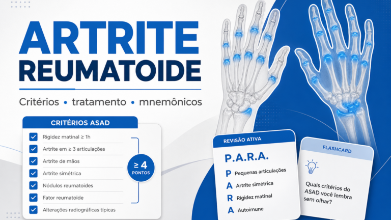Artrite reumatoide: critérios, tratamento inicial e mnemônicos que fixam