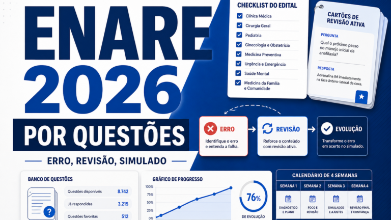 ENARE 2026: como estudar por questões sem se perder no edital