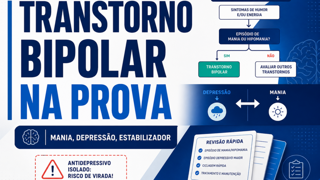 Capa do artigo sobre transtorno bipolar residência médica com mania, depressão e escolha de estabilizador de humor