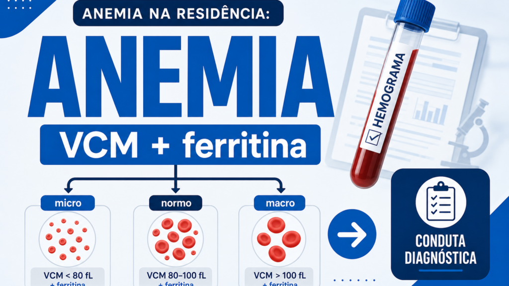 Capa do artigo anemia residência médica com VCM ferritina e fluxograma diagnóstico