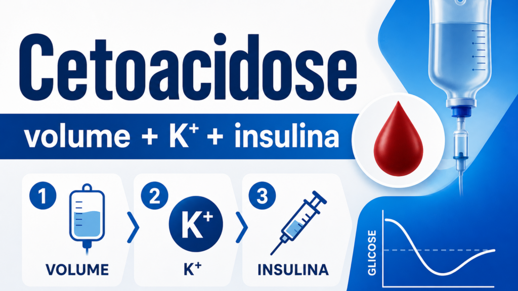 Capa do artigo cetoacidose diabética residência com checklist de volume potássio e insulina