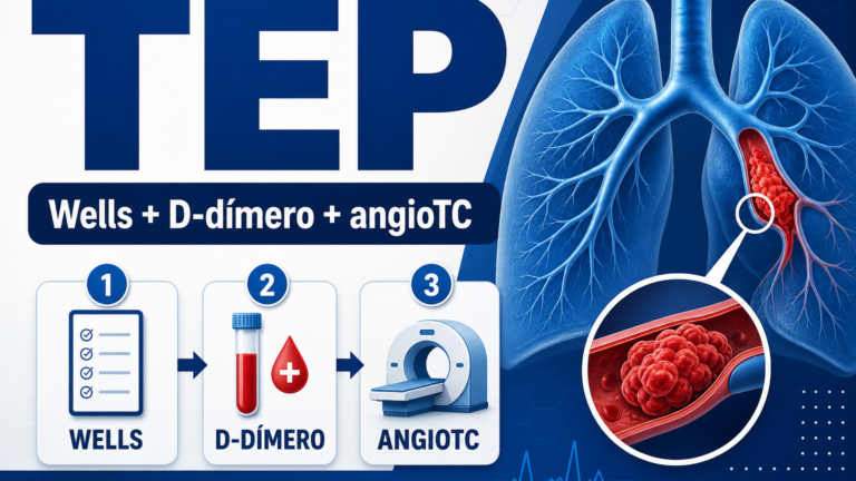 TEP na emergência: Wells, D-dímero, angioTC e anticoagulação na questão