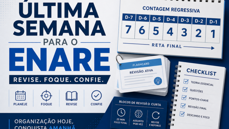 Última semana antes do ENARE: o que revisar sem se desesperar