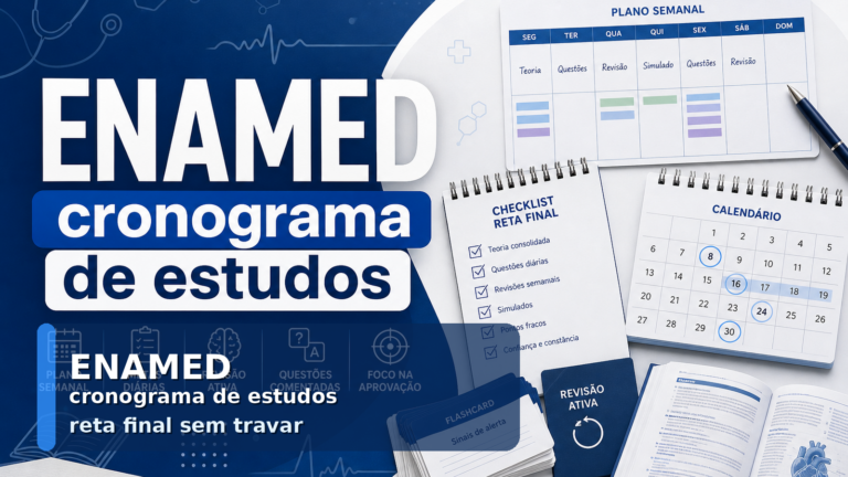 ENAMED cronograma de estudos: como organizar a reta final sem travar