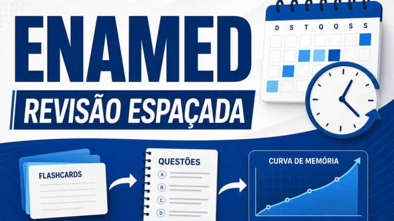 ENAMED revisão espaçada: como revisar sem depender de releitura