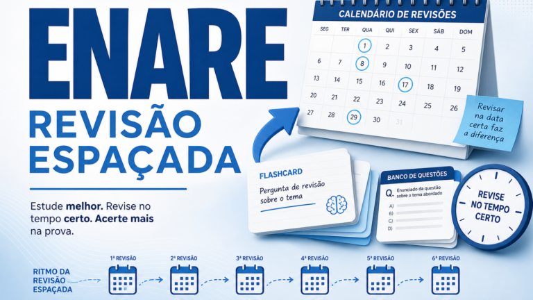 ENARE revisão espaçada: como reaproveitar questões e flashcards