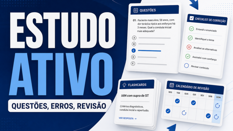 Estudo ativo para residência médica: como sair da leitura passiva