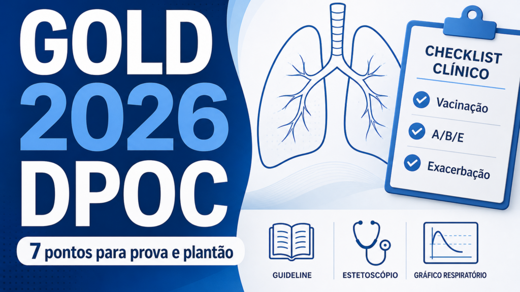 O que mudou na GOLD 2026 para DPOC: 7 pontos que a prova e o plantão cobram
