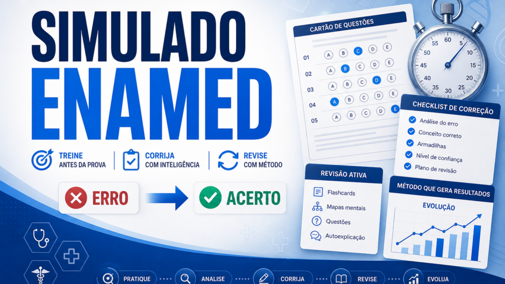 Simulado ENAMED: como treinar antes da prova sem desperdiçar tempo