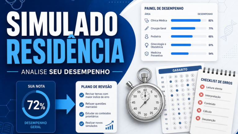 Simulado de residência médica: como analisar desempenho sem olhar só a nota