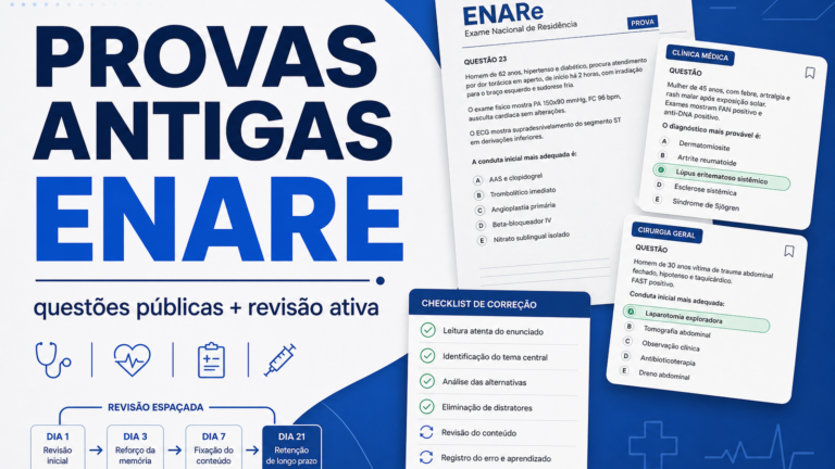 Provas antigas ENARE: como transformar questões públicas em revisão ativa