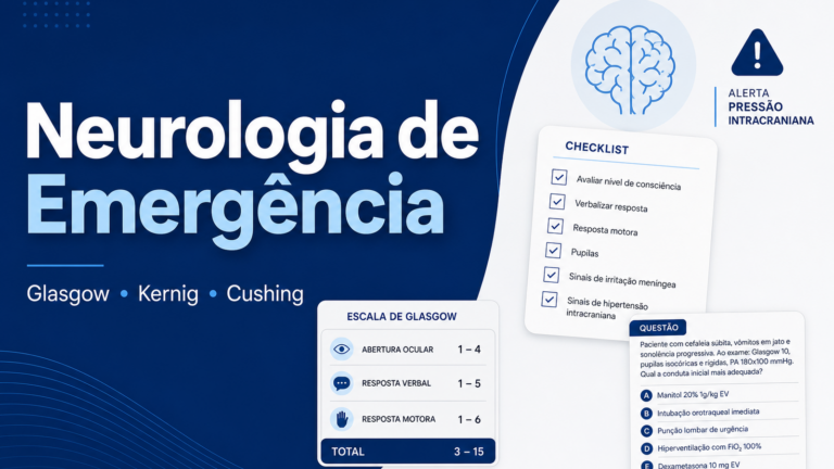 Neurologia de emergência na residência: Glasgow, Kernig e Cushing na questão